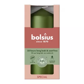 Bolsius Ljuscylinder Ø120x58 mm, Metallic Green