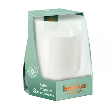 BOLSIUS Clean Light doftljus i glas vanilj & tonkaböna Ø95x85mm
