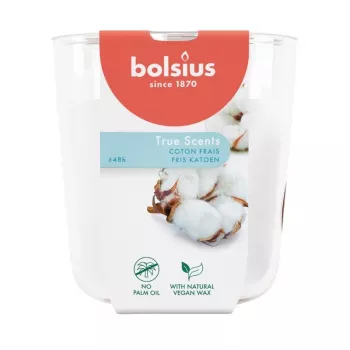 Bolsius True Scents doftljus i glas, Fresh Cotton, Ø97x85 mm