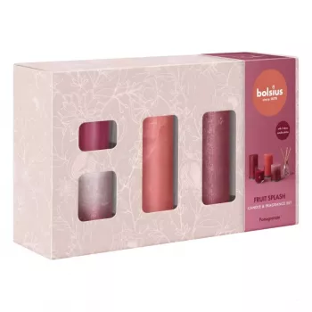 BOLSIUS Presentask Fruit Splash Granatäpple - Handtvål & Handlotion 2x250ml