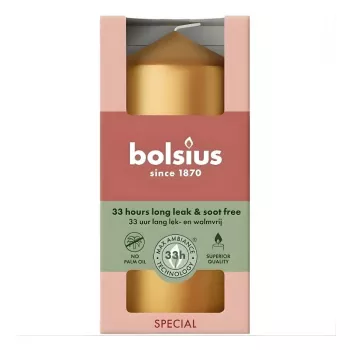 BOLSIUS cylinderljus Ø120x58mm guld
