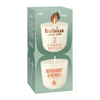 BOLSIUS Clean Light påfyllningspack ljus 2 st bergamott & neroli