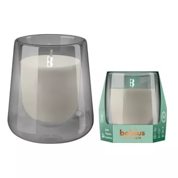 BOLSIUS Clean Light doftljus i glas, cederträ & vetiver, Ø95x85 mm
