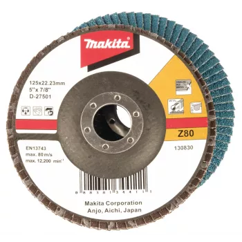 Makita D-27501 lamellslipskiva 125mm zirkonia korn 80 konisk