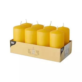 PAPSTAR guldgult blockljus 10 cm