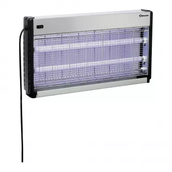 Bartscher IV-65 elektrisk insektsfångare, 2x15 W UV-A-rör, 150 m² täckning, 2500 V galler, väggmontering/fristående, aluminium/plast