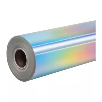 HTVRONT holografisk självhäftande folie, 30,5 cm x 90 cm (silver)