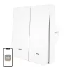 MOES ZS-B-EU2 ZigBee 2-kanals ljusbrytare, utan nolledare, vit