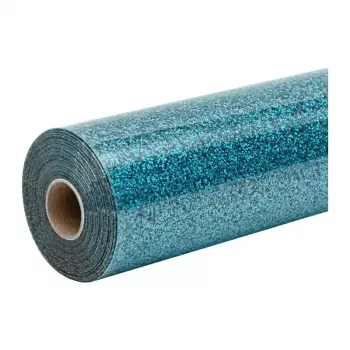 HTVRONT glitterfolie för påstrykning, 30,5 cm x 90 cm (blå)