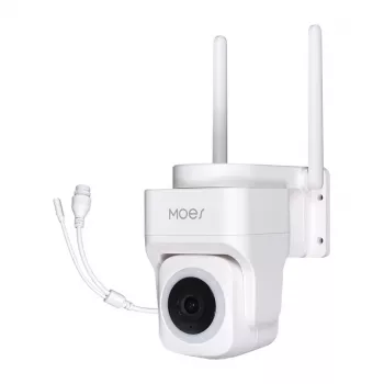 MOES WCM-B66 3MP utomhus WLAN IP-kamera med AI-personigenkänning, nattseende i full färg, pan/tilt, tvåvägsaudio, IP66 väderbeständig