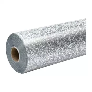 HTVRONT glitterfolie för värmetransfer, 30,5 cm x 90 cm (silver)