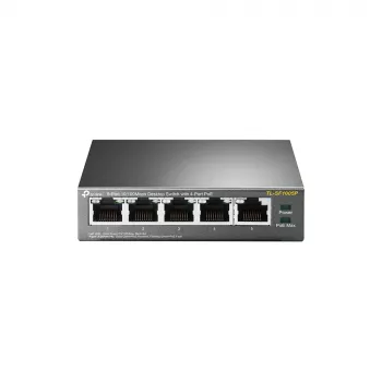 TP-Link TL-SF1005P 5-portars 10/100 Mbps desktop PoE+-switch med 4 PoE+-portar, 67W budget, Extend-läge