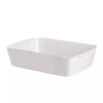 LA PORCELLANA BIANCA Anghiari lasagneform - vit, 35 x 25 cm