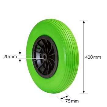 Wagner Design Yourself skottkärrahjul massivgummi RO 8402 grön 260 mm 120 kg 4840201
