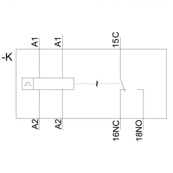 Siemens 3RP25551AW30 asymmetriskt blinktidsrelä, 24-240 V AC/DC, 2 CO, 0,05 s - 100 h, DIN-skena