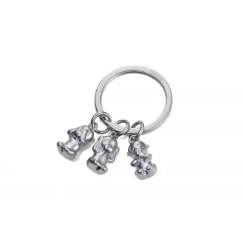 Troika KR17-18/MA nyckelring i silver av aluminiumgjutgods med figur