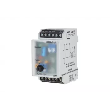 METZ CONNECT 11027613 multifunktionellt tidsrelä, 24V AC/DC, 2W, 1 CO, 0,05s-100h, DIN-skena
