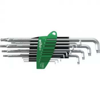 Wiha 366BETSZ13TS Torx kulhuvud vinkelskruvnyckelset, 13 delar, titangrå, ErgoStar-hållare 40979