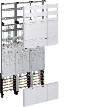 Hager univers Z komplett mätartavla ZL5EL26, 1350 mm, 6 eHZ-platser, 3-fält, förkopplad