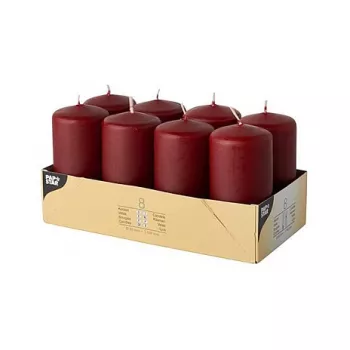 PAPSTAR blockljus 10 cm bordeaux