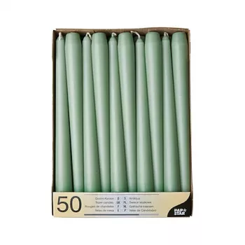 PAPSTAR blockljus 22 x 250 mm, Jade Green, 50-pack (88341)