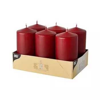 PAPSTAR blockljus 11,5 cm bordeaux