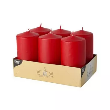 PAPSTAR blockljus 11,5 cm röd