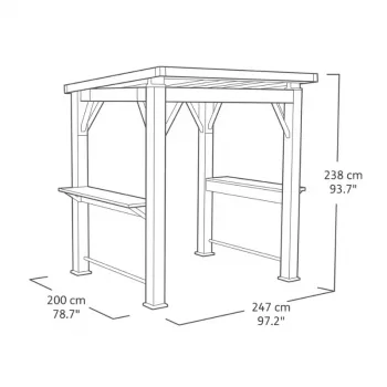 KETER Gazebo Grill 29213898 hardtop aluminiumträdgårdspaviljong