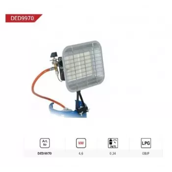 DEDRA gasstrålevärmare för flaska 4,6kW