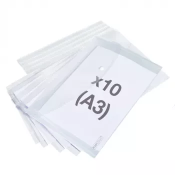 Rapesco ECO GRS A3 dokumentfickor transparent (10-pack) 1817