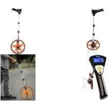 Bradas digitalt mäthjul med teleskophandtag och bärväska, 318 mm hjul, belyst LCD, DIY-MW10-D/CB