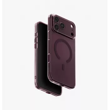 UNIQ Airsuit MagClick laddningsskal för iPhone 18 Pro Max / 17 Pro Max – vinröd