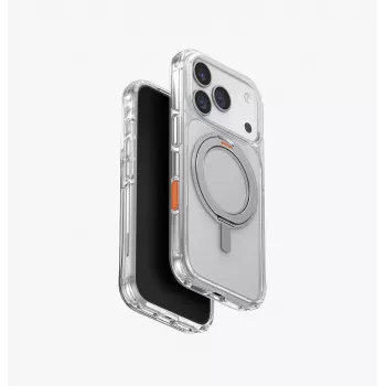 UNIQ Swivix skal för iPhone 17 Pro med 360° roterbart stöd, transparent