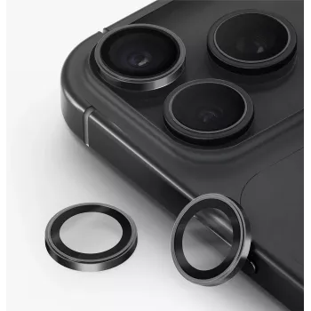 UNIQ Optix Prime kameraobjektskydd för iPhone 18 Pro / 18 Pro Max – grafit med applikator