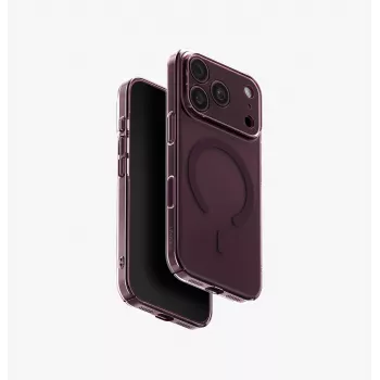 UNIQ Airsuit MagClick laddningsskal för iPhone 18 Pro / 17 Pro – vinröd