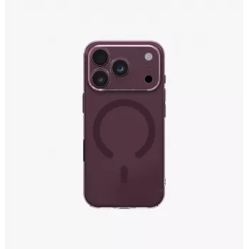 UNIQ Airsuit MagClick laddningsskal för iPhone 18 Pro / 17 Pro – vinröd
