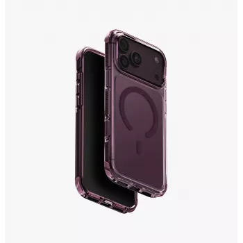 UNIQ Combat MagClick laddningsfodral för iPhone 18 Pro Max / 17 Pro Max – vinröd