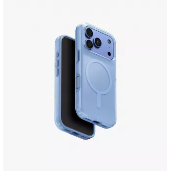 UNIQ Clario Magclick laddningsskal för iPhone 18 Pro / 17 Pro, blå