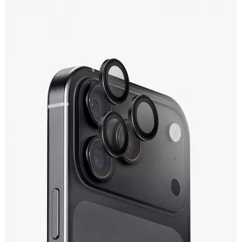 UNIQ Optix Aluguard (DX2) kameraobjektskydd för iPhone 18 Pro / 18 Pro Max – silver med applikator
