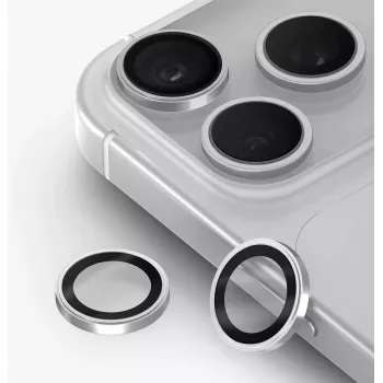 UNIQ Optix Prime kameralinsskydd för iPhone 18 Pro / iPhone 18 Pro Max – silver med applikator
