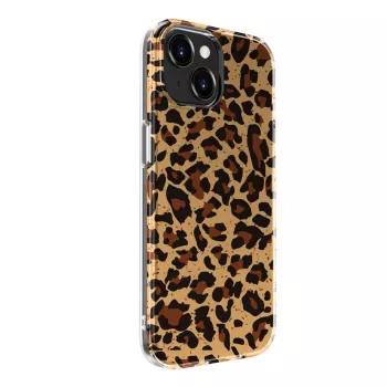 Evelatus EVEAPP15PPDL polykarbonatskal för Apple iPhone 15, leopardmönster