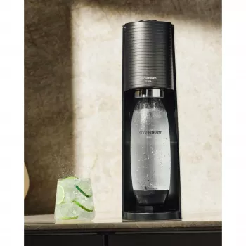 SodaStream Terra Megapack svart vattenkolsyrare med 3 flaskor och Quick Connect CO2-cylinder