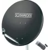 SCHWAIGER SAT-system 80 cm 1 deltagare Single-LNB antracit