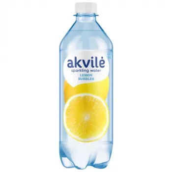 AKVILĖ citronbordsvatten med kolsyra, 0,6 L PET, 12-pack