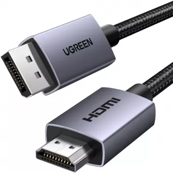UGREEN HDMI till DisplayPort aktiv konverterkabel 4K 30Hz 3m svart