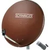 SCHWAIGER 80 cm parabolantenn-set med single LNB, tegelröd