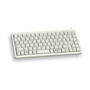 Cherry Slim Line G84-4100 kompakt tangentbord, PS/2 + USB, 83 tangenter, tyskt layout (QWERTZ), ljusgrå