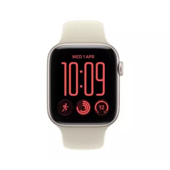 Apple Watch SE 3 GPS + Cellular 44 mm aluminiumboett polarstjärna med sand Sportarmband – M/L