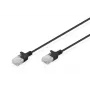 DIGITUS Slim Cat6 U/UTP patchkabel RJ45, 0,3 m, svart, LSZH