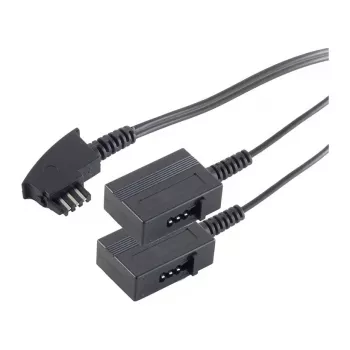 S-Impuls telefonförlängningskabel – TAE-F (S) till TAE-F (R) – 20 cm